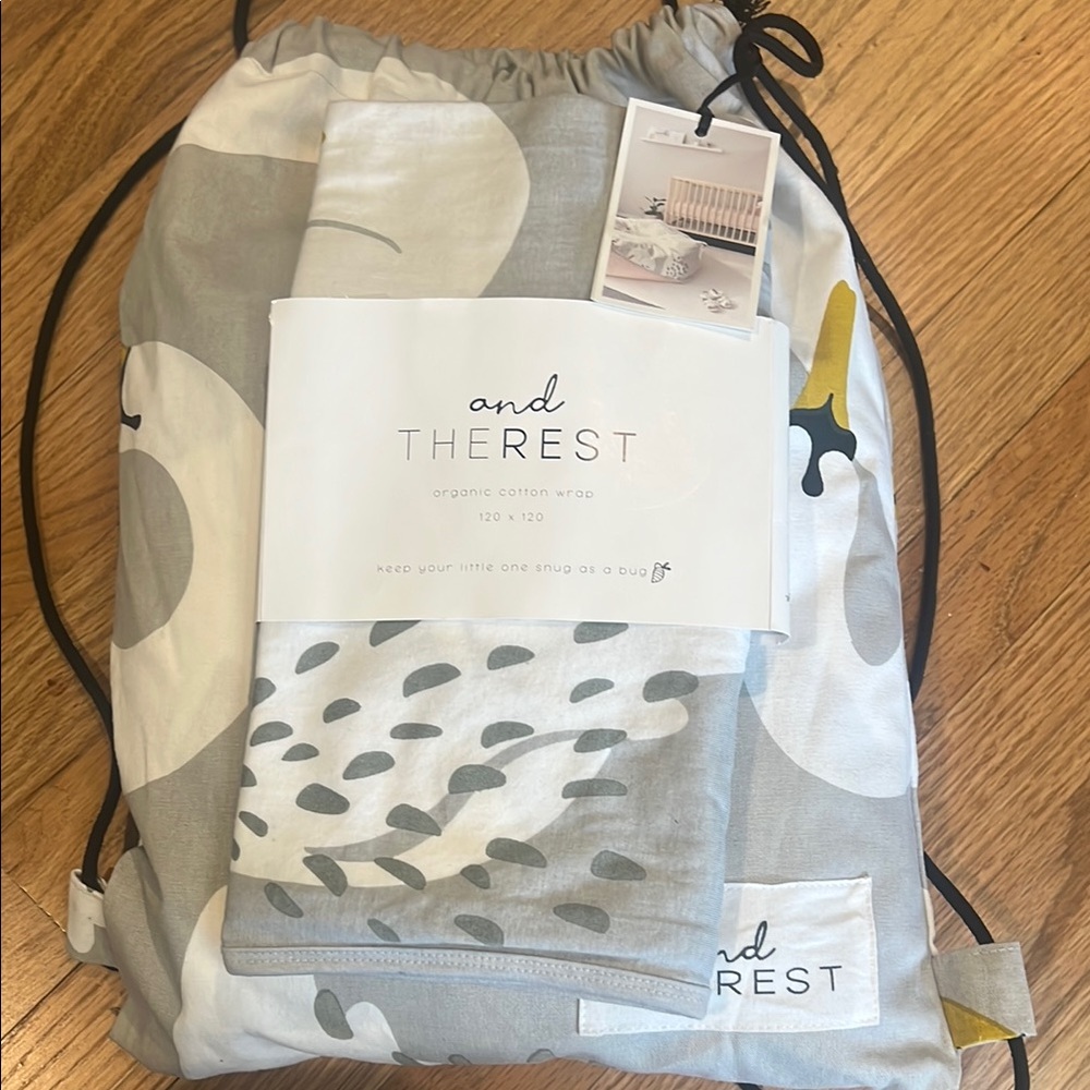 NWT And The Rest Organic Cotton Wrap and Matching Bean Bag Cover